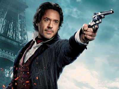 Мужчина, рука, револьвер, фильм, Шерлок Холмс, актёр, Роберт Дауни мл.