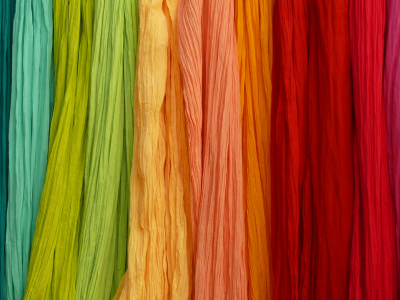 занавески, шторы, полотно, радуга, ткань, цвет
