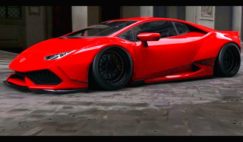 спорткар, красный, тюнинг, Lamborghini Huracan