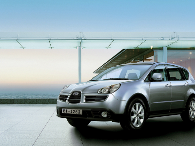 Набережная, море, закат, авто, Subaru-B9-Tribeca-Limited