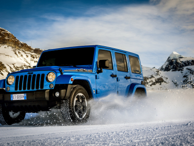 jeep wrangler polar, авто, горы, снег, машина, автомобиль