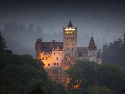 замок, трансильвания, ночь