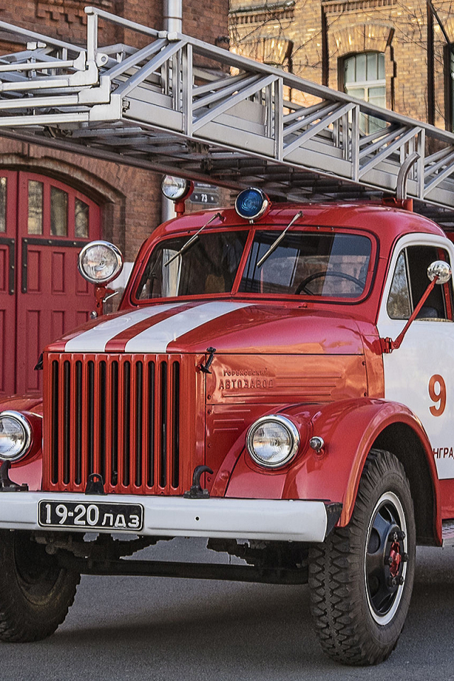Здание, ПО, авто, ГАЗ-51 пожарный.
