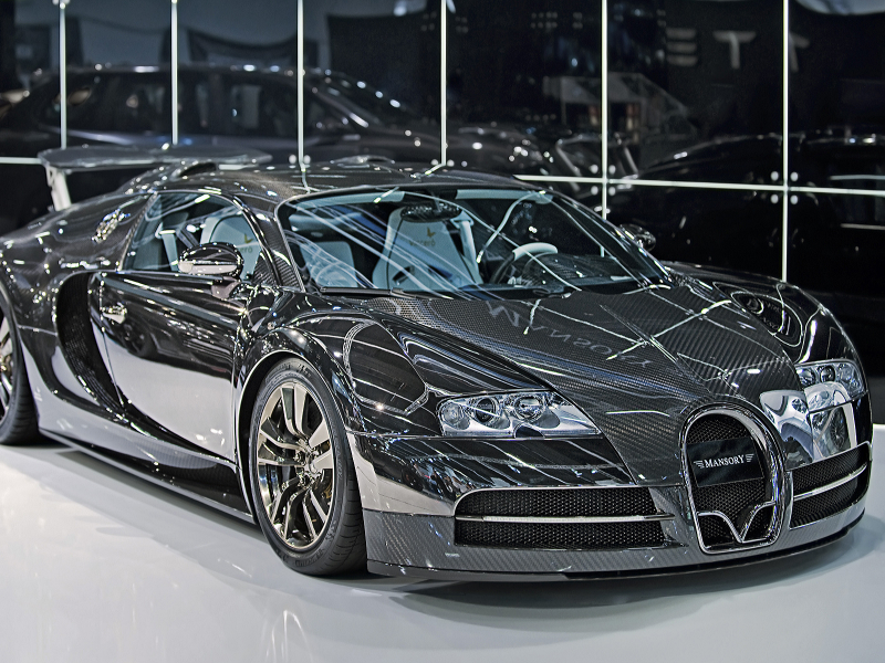 Автосалон, витрина, Bugatti-Veyron-Mansory