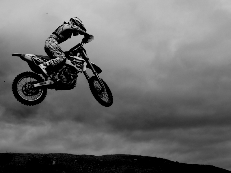 motocross, white, black, jump