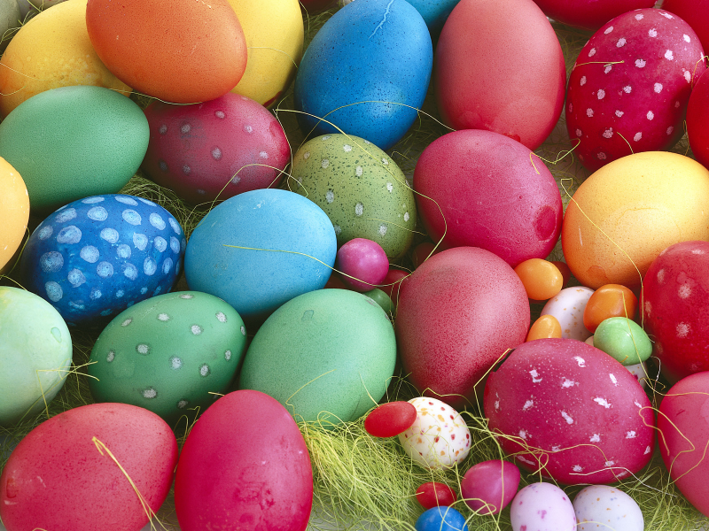 spring, multi-colored, eggs, яйца, close-up, easter, весна, пасха