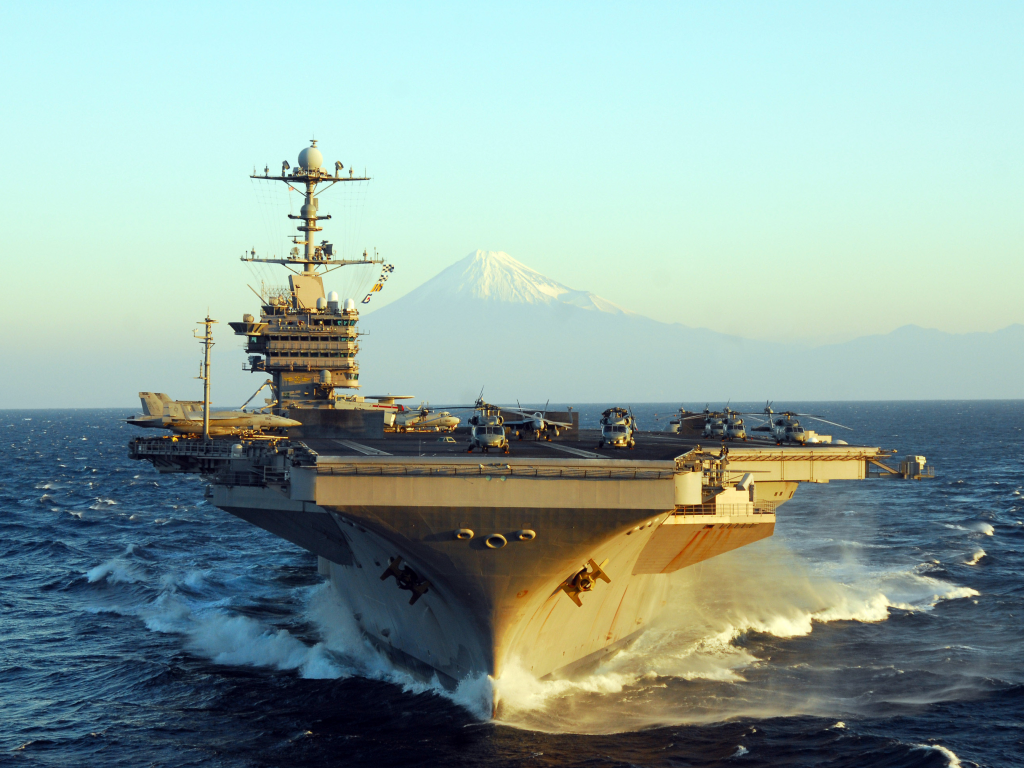 море, george washington, авианосец, uss, (cvn-73), типа _нимиц_, волны