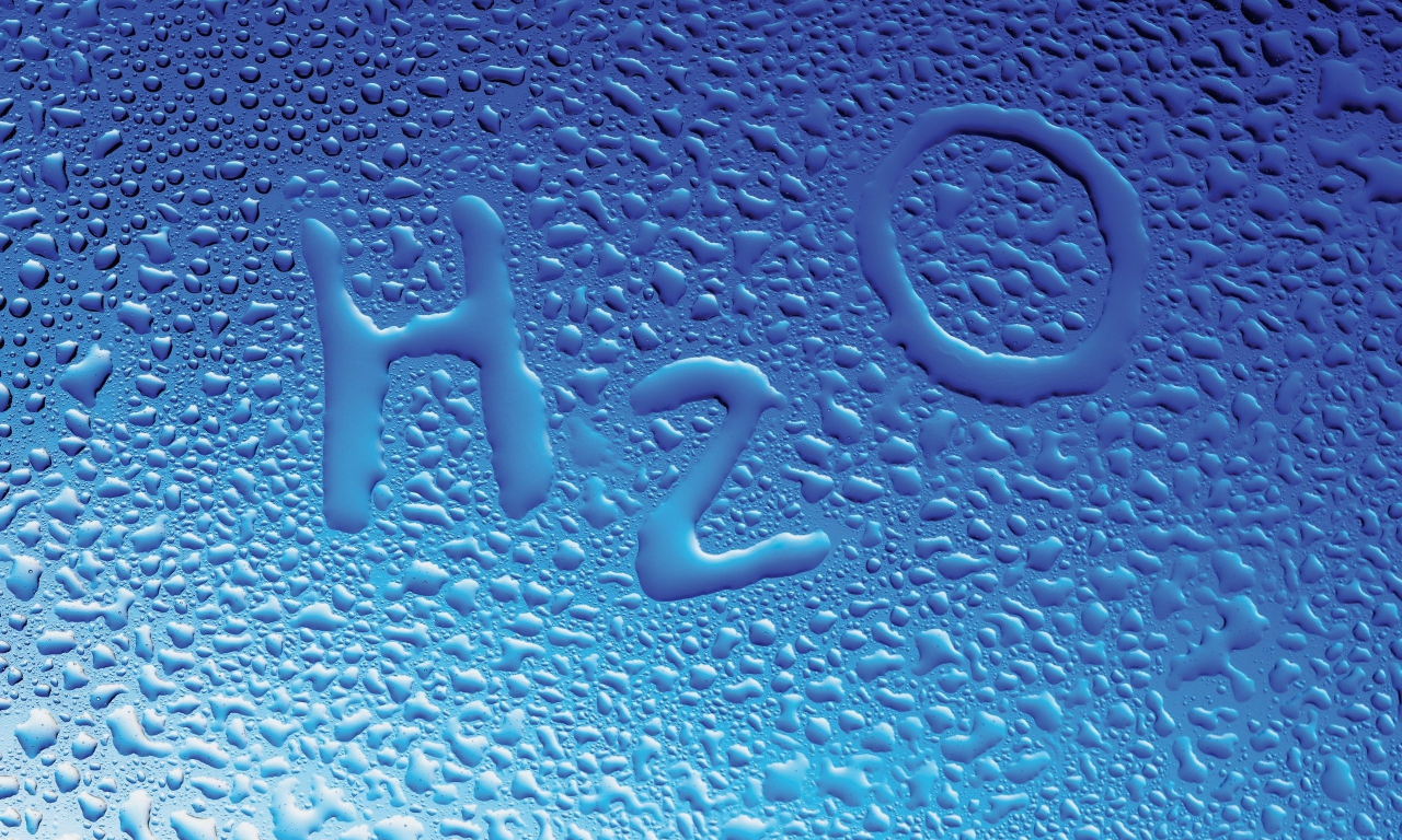 H2O, вода, голубой