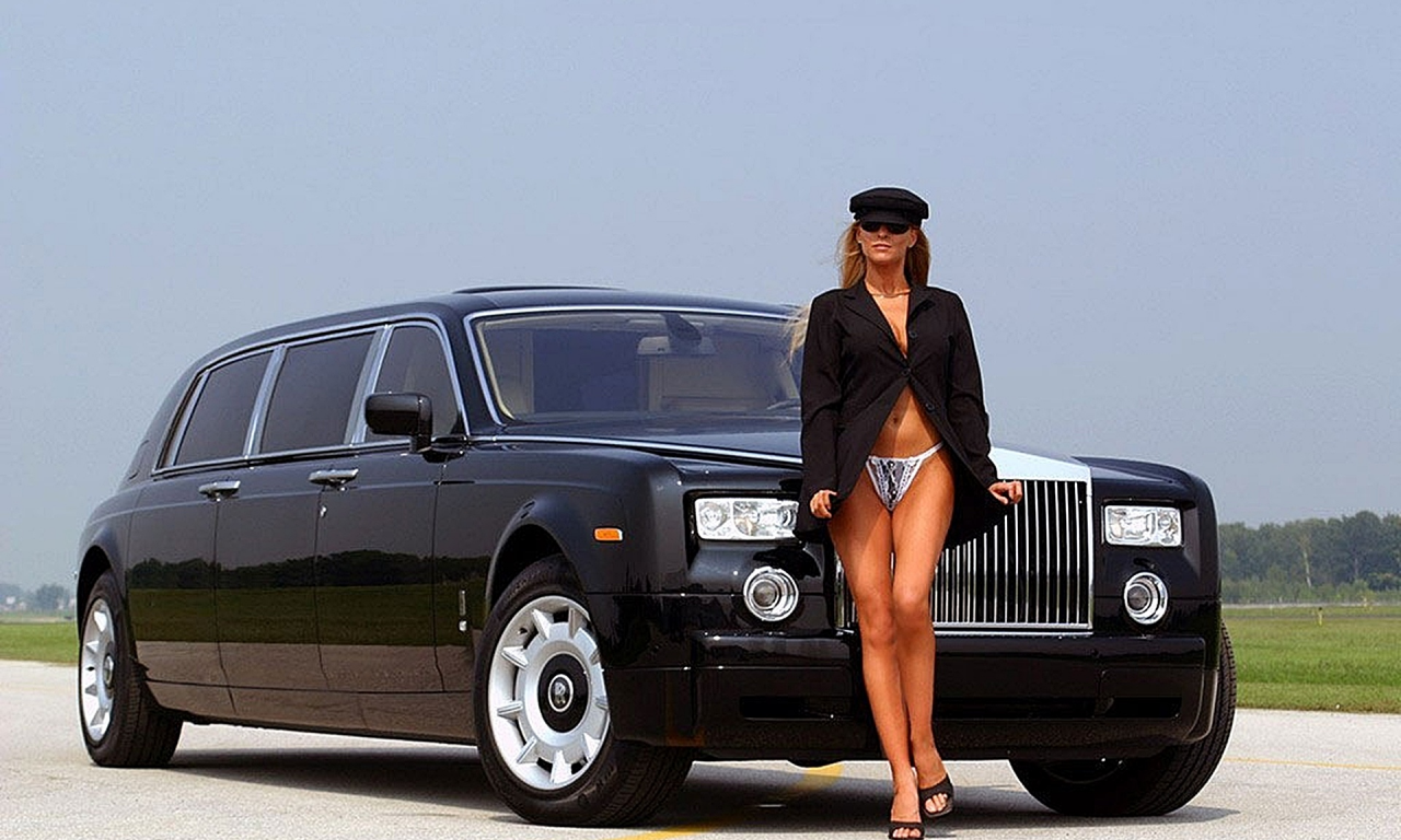 АВТО, Rolls Royce Phantom, с девой-водителем