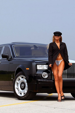 АВТО, Rolls Royce Phantom, с девой-водителем