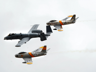 a-10 thunderbolt ii, pilots, flanking, f-86 sabres