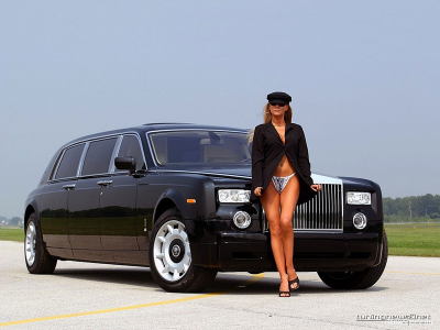 АВТО, Rolls Royce Phantom, с девой-водителем