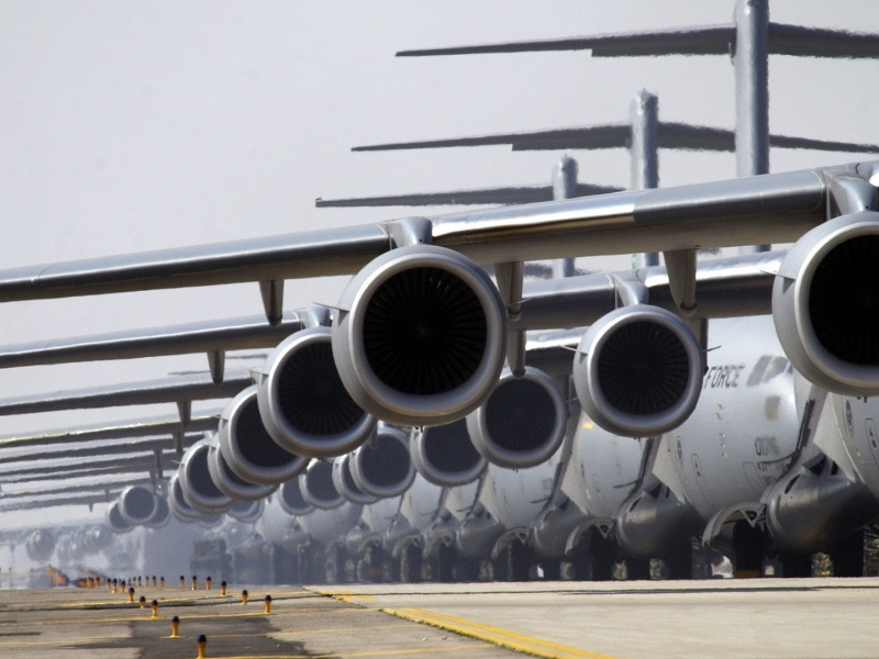 c-17, двигатели, c-17 globemaster, стоянка, крылья