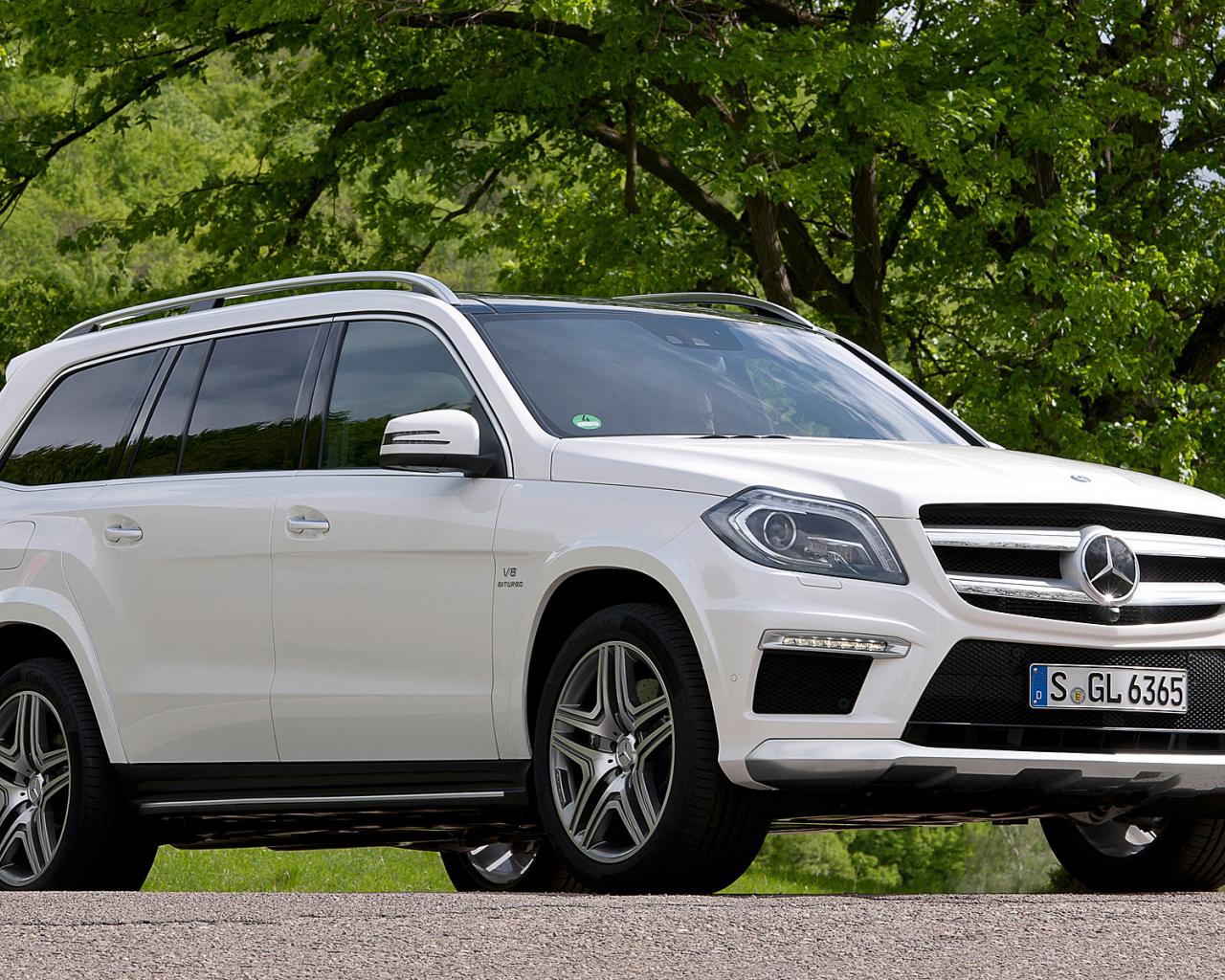 Дорога, зелень, авто, Mersedes-Benz-Gl63-AMG-2012