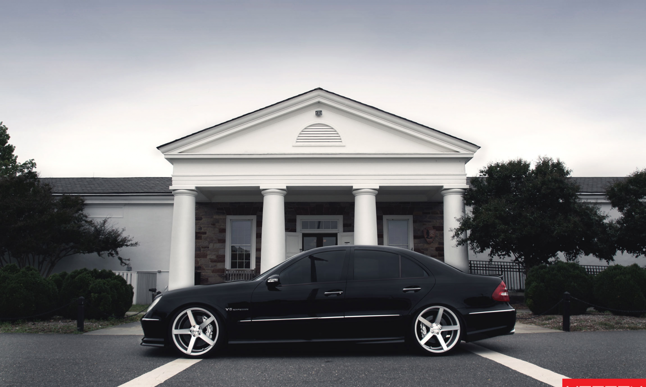 vossen, mercedes benz, black, amg, e class, w211