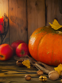 autumn, harvest, still life, fruits, leaves, pumpkin, nuts, осень, дистья, урожай, тыква