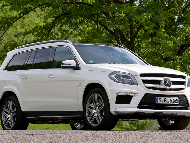 Дорога, зелень, авто, Mersedes-Benz-Gl63-AMG-2012