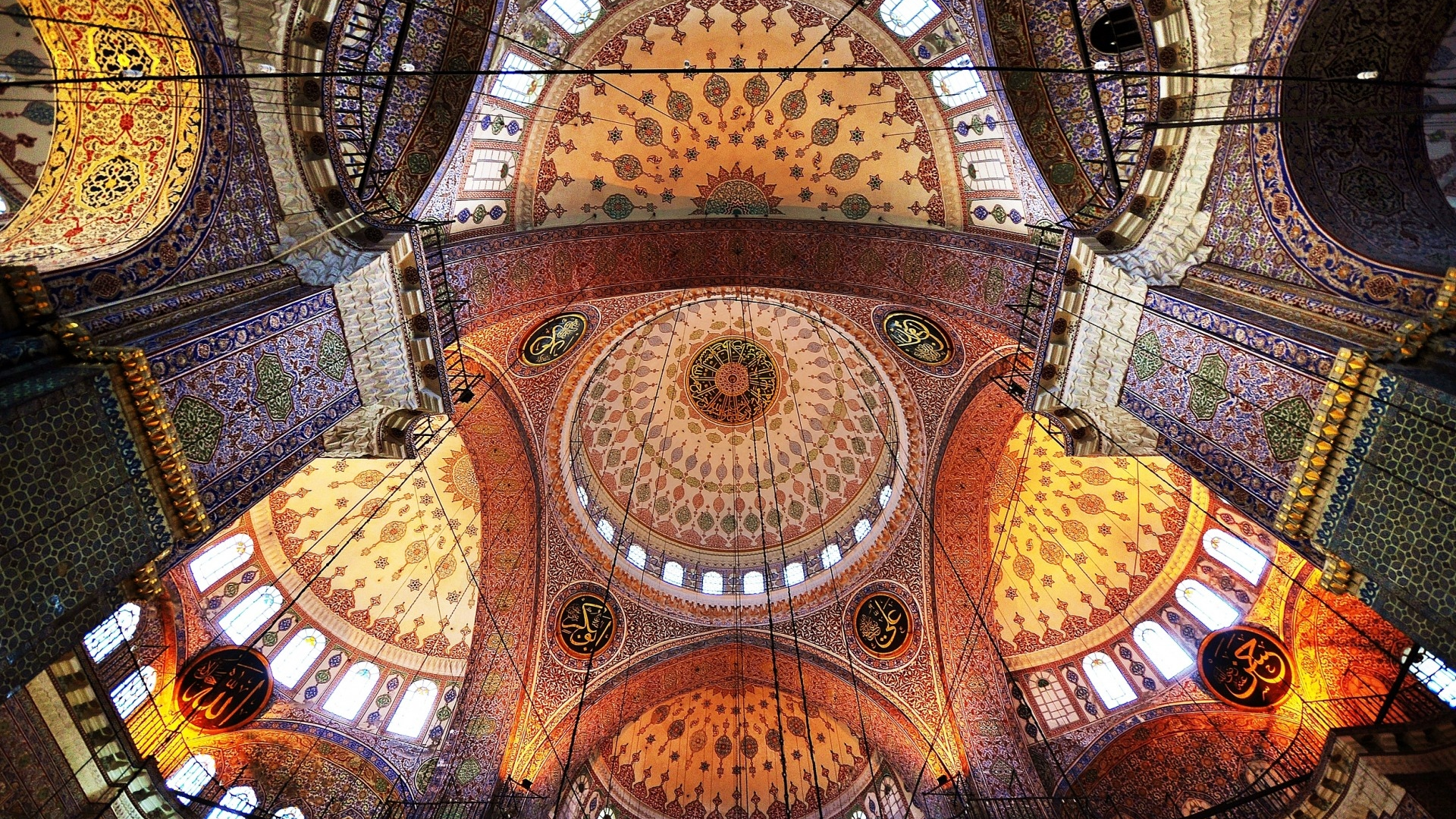 мечеть, купол, узор, краски, архитектура, религия
