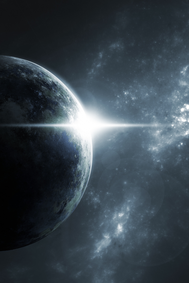 sci fi, light, planet