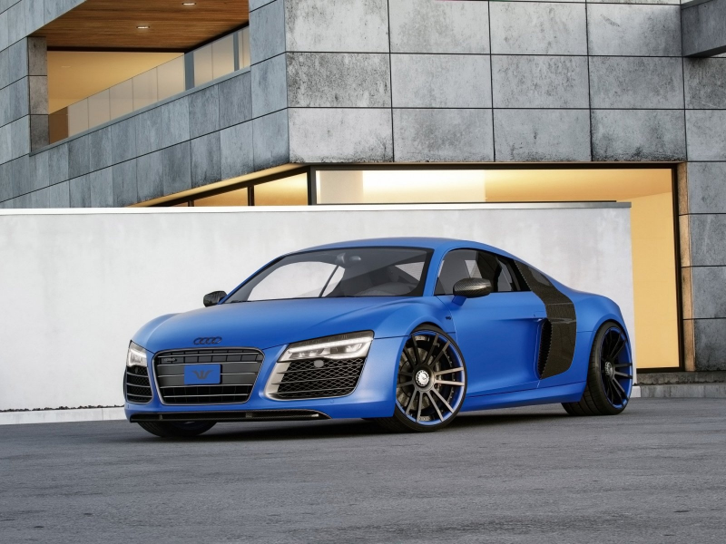 ауди, 2015, Wheelsandmore, audi, R8, V10, coupe, синий, купе, тюнинг