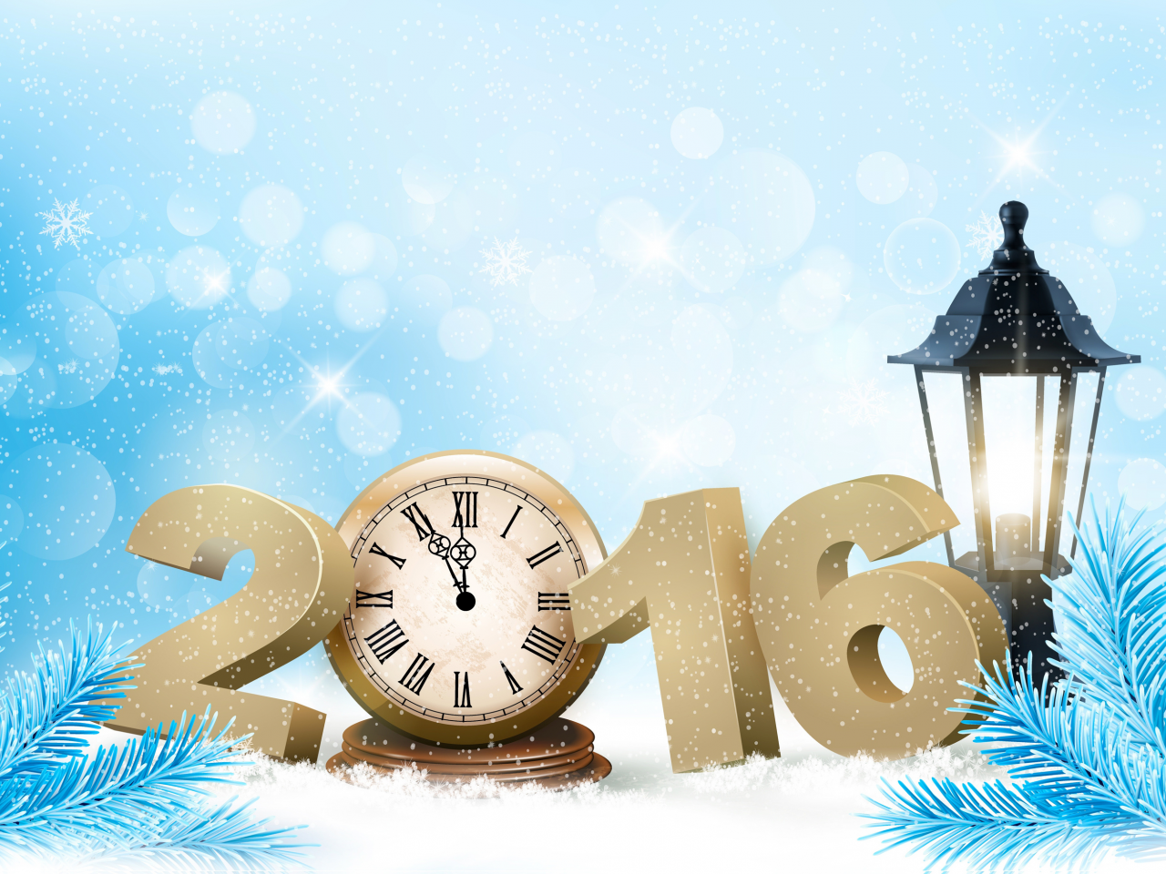 новогодние обои, 2016, надпись, с новым годом, праздник