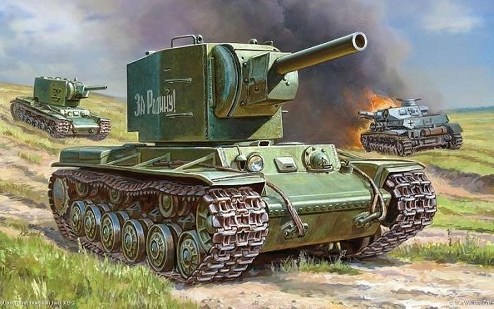 танки, мощнейший, КВ2, СССР
