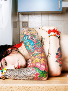 tattoo, suicide, кухня, татуировки, пин ап, девушка, girls, pin up