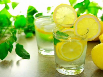 лимон, стакан, лимонад
