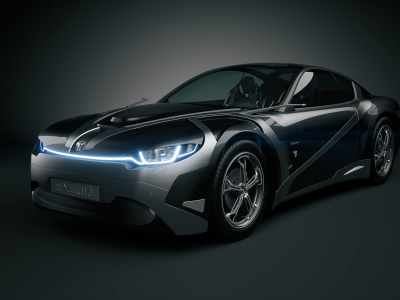 everia, concept car, tronatic, car, carbon, 3d car