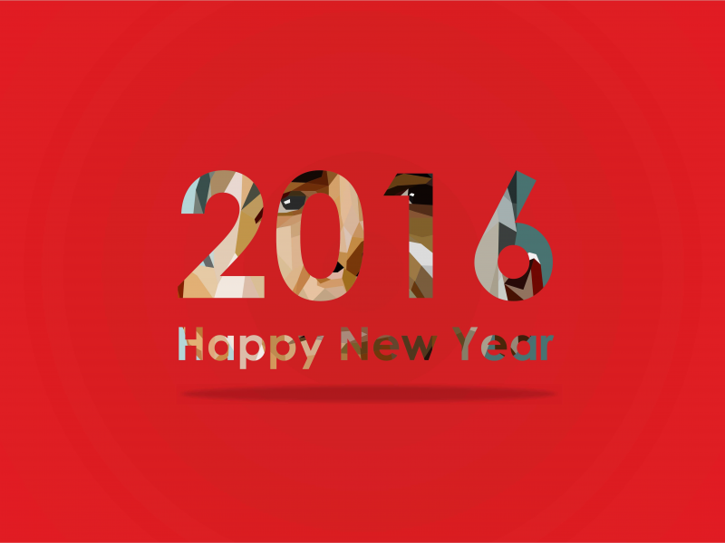 красный, новый год, 2016, с новым годом, цифры