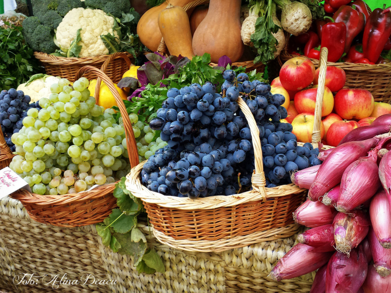 рынок, ягоды, овощи
