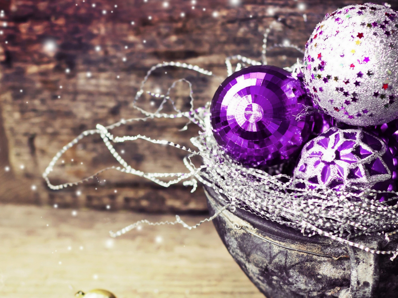 Christmas, New Year, decorations, Рождество, 2016, Новый год, шары, фиолетовые