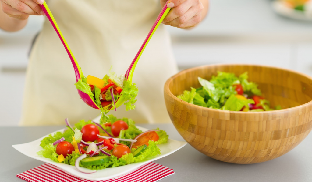 салат, здоровое питание, еда, помидор, листья салата