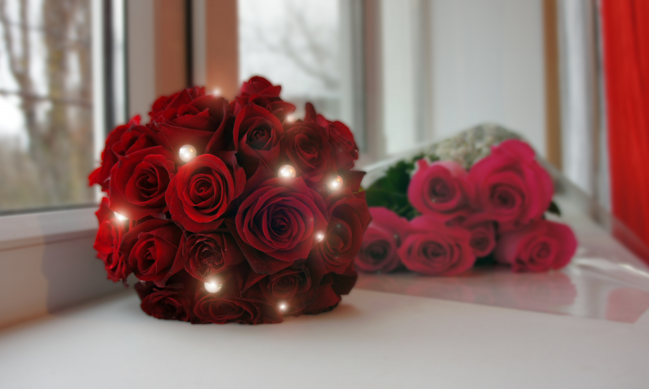 букет, розы, свадьба