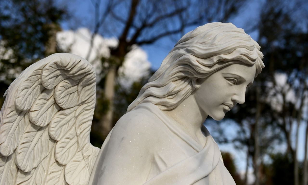 ангел, статуя, крылья, скульптура