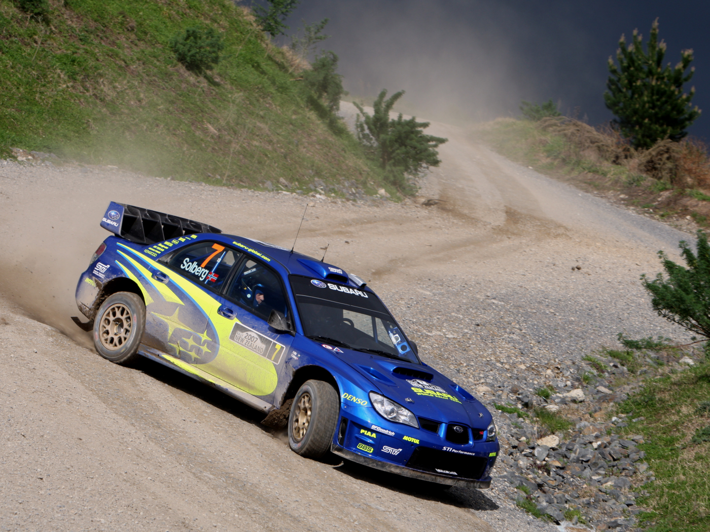 impreza, wrx, гравий, sti, wrc, subaru, пыль, ралли, шикана, rally, 2007