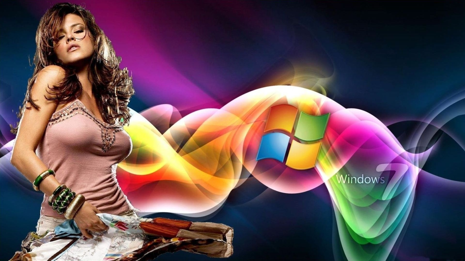 девушки, google, windows 7, alicia machado