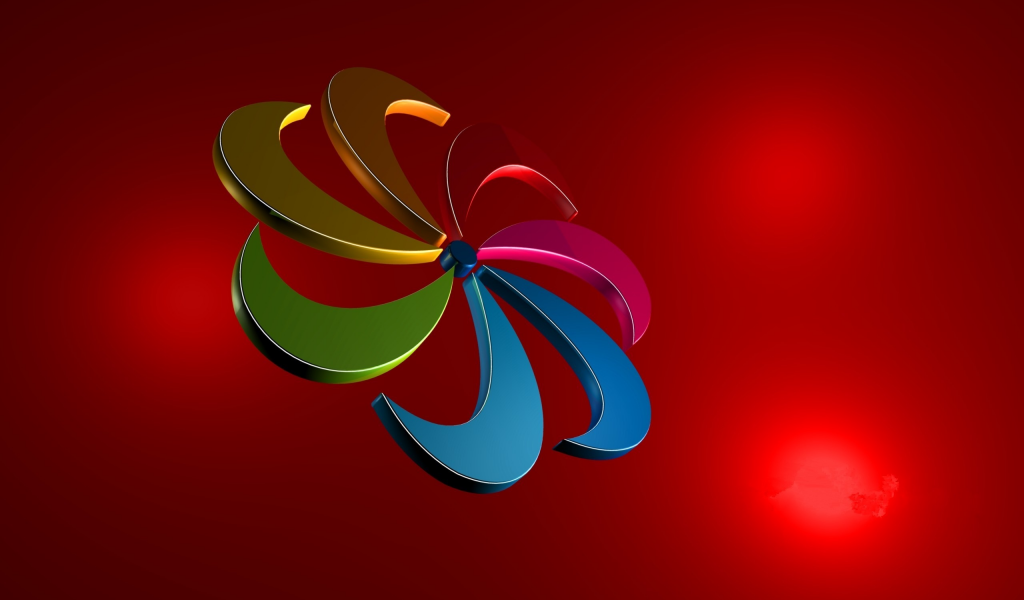 абстракция, цвет, 3d, цветок, лепестки, объем, спираль