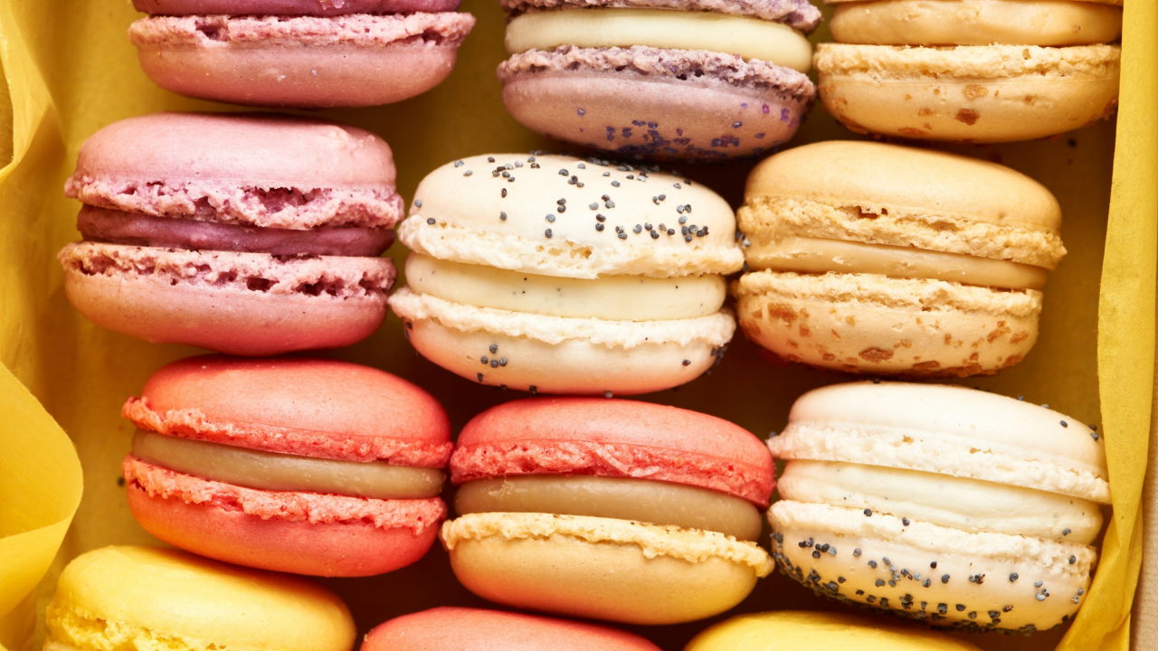 macaron, almond, cookies, dessert, sweet, colorful, макарун, десерт, печенье