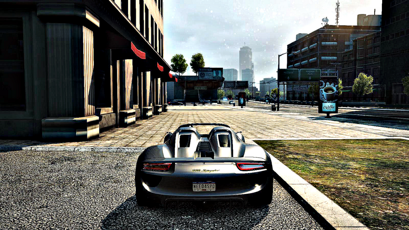 most wanted, porsche 918 spyder, серый, стоянка