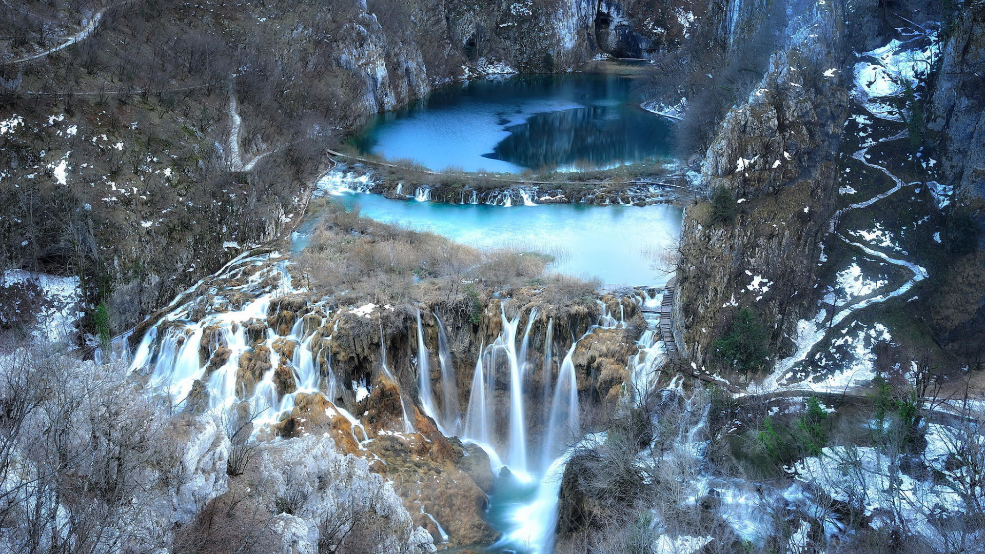 озеро, plitvice lakes, republika hrvatska, national park, водопад, скалы