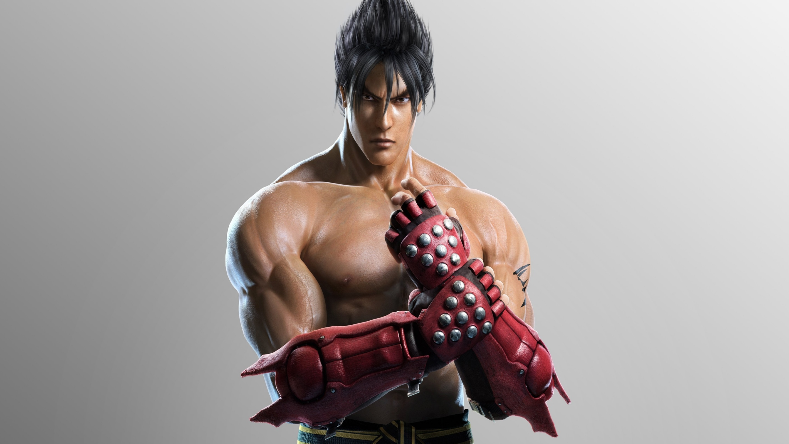 перчатки, боец, мышцы, tekken, взгляд, jin kazama