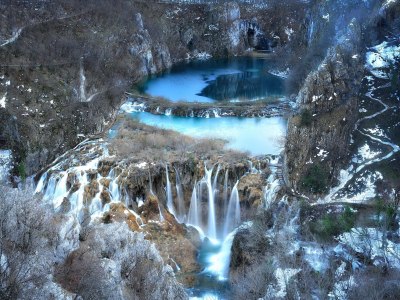 озеро, plitvice lakes, republika hrvatska, national park, водопад, скалы