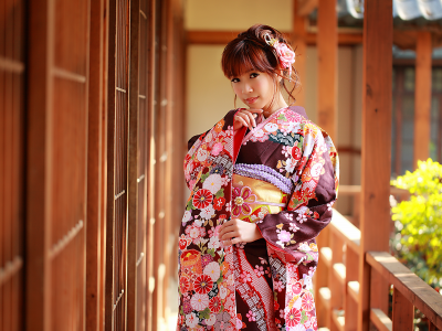 японка, кимоно, красивая, девушка