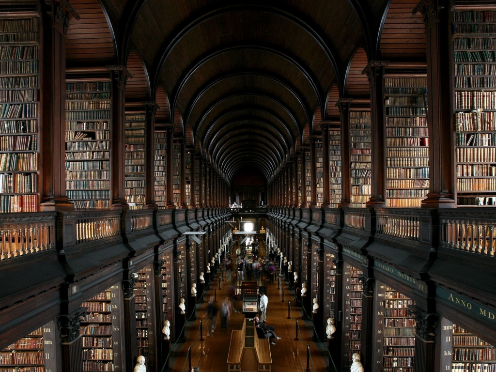 library, wide, books, book, read, night, stairs, shelving