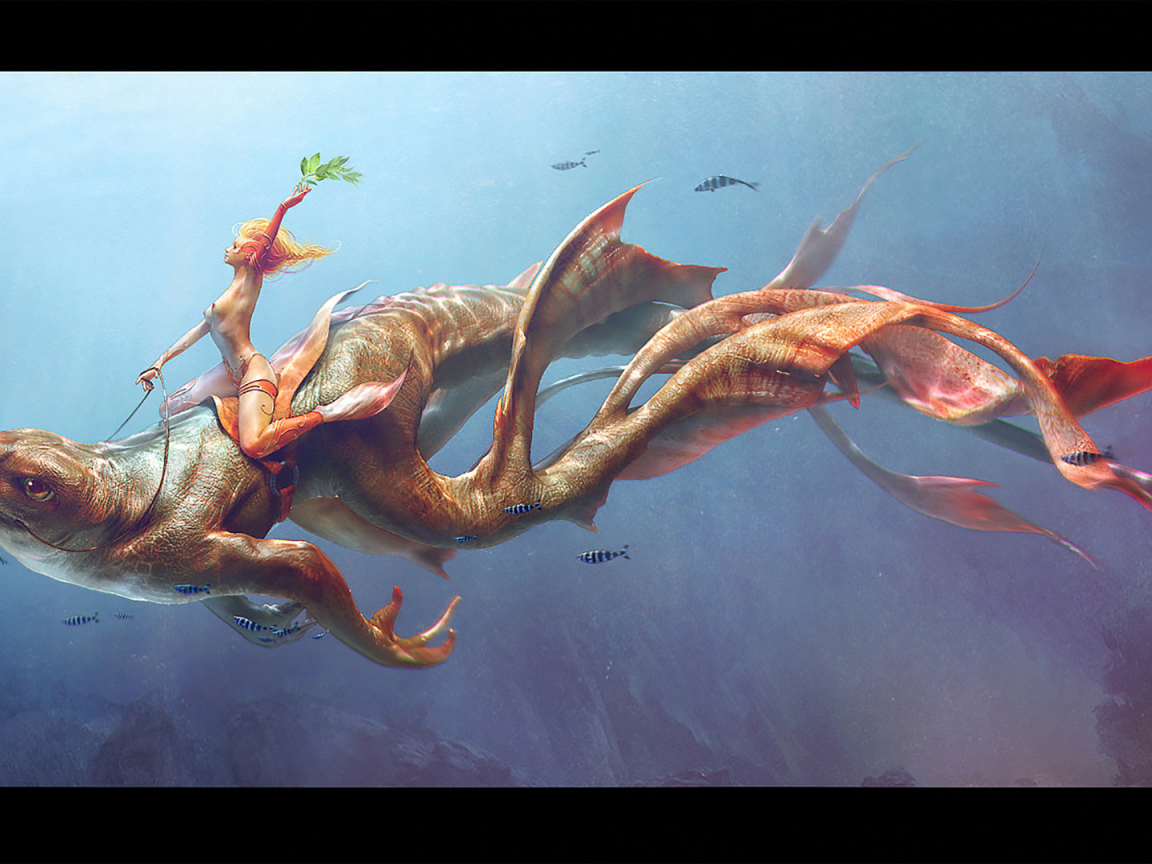 planet, alien, atlantis, morning, nice, herald, under, sea, girl, monstr, arttalkrid