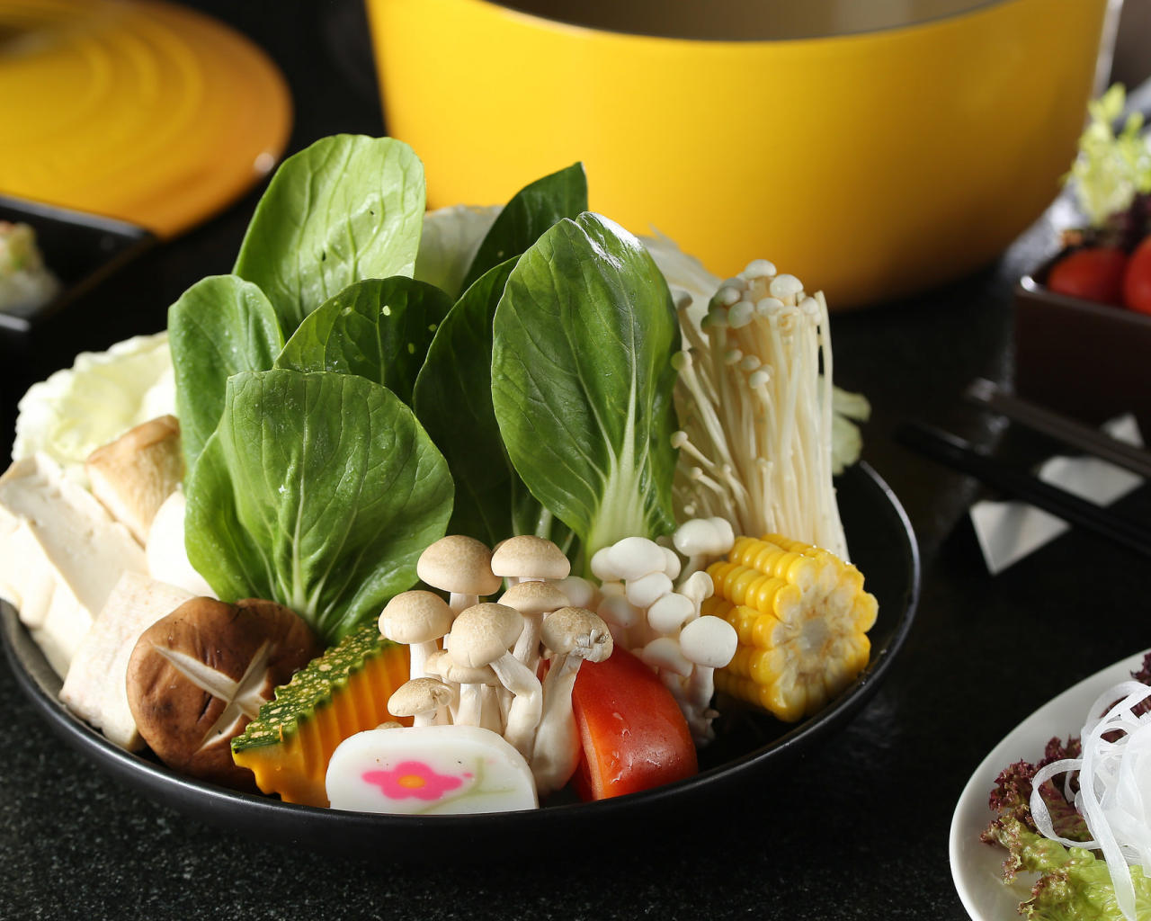 овощи, грибы, тайская кухня