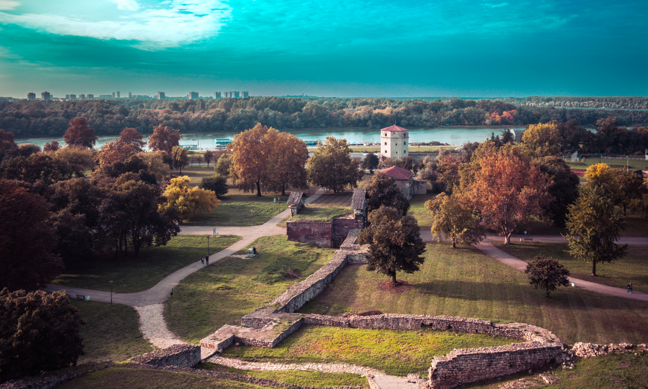 калемегдан, белград, сербия, парк, крепость, река