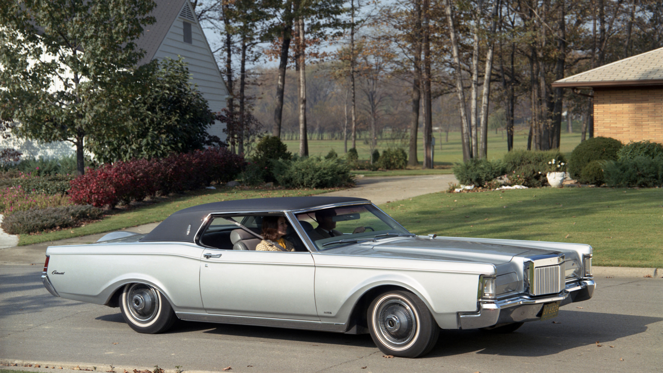 автомобиль, lincoln, model, continental, mark3, classic, retro, luxury, 1968, car, sun, sky, summer, see, indusrial, blue, wide