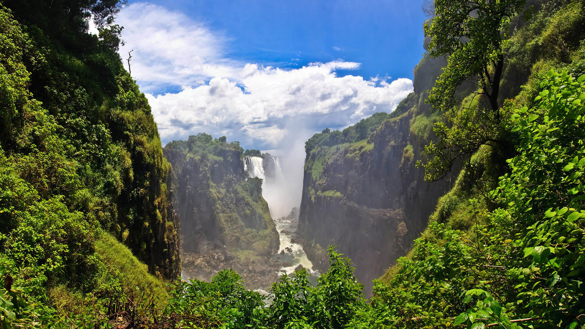 mount, waterfall, forest, park, green, water, see, beautiful, nature, lake, bridge, garden, sun, summer, sky, wide